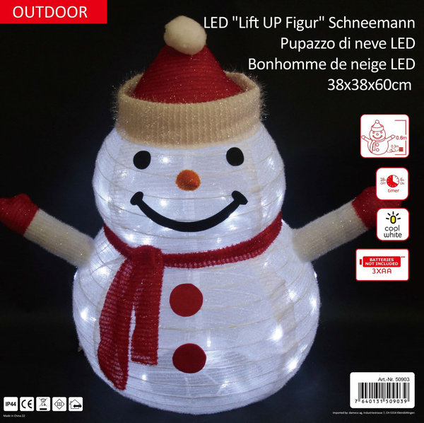 LED Outdoor "Lift UP Figur" Schneemann