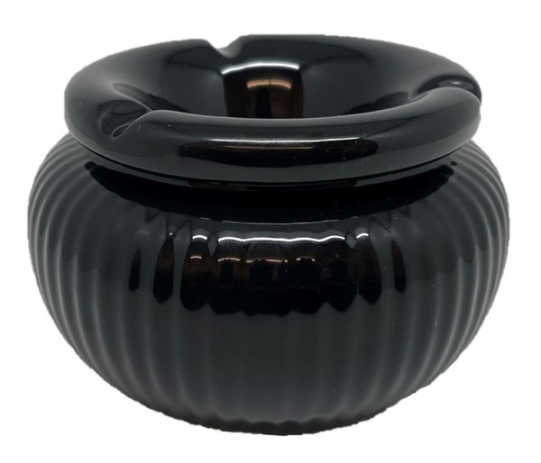 Sturmaschenbecher Schwarz D:12.5cm Keramik