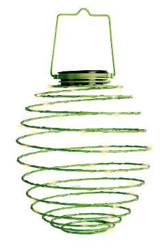 LED Solar Spiral Hängelampe D: 16cm Farbe: Grün