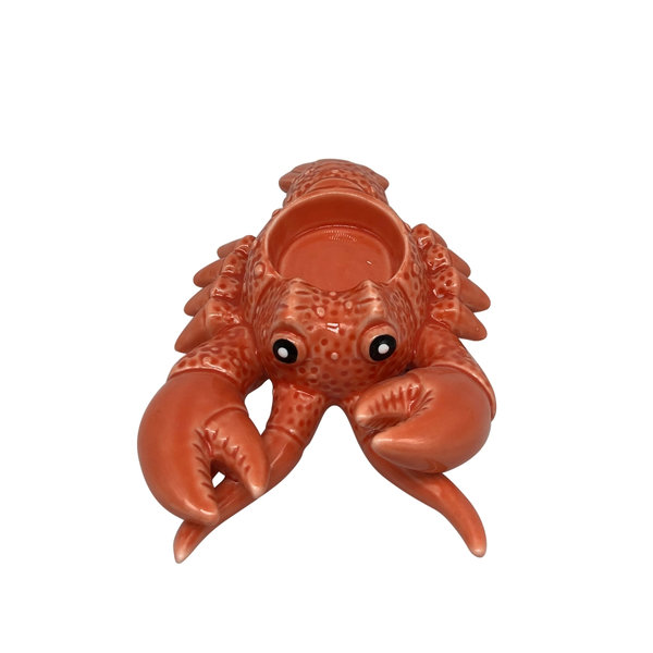 Windlicht Lobster aus Keramik Rot L:16.5cm
